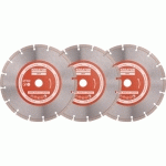 DISQUES DIAMANT UNIVERSELS Ø230 X 22,2MM (3 PIÈCES)