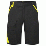 LOT DE 2 - PORTWEST CD114 BERMUDA COTON BICOLORE WX1 NOIR/GRIS - TAILLE 30