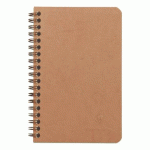 LOT DE 5 - CARNET RELIURE INTÉGRALE À POCHETTES AGE BAG 11X17CM 120 PAGES DÉTACHABLES LIGNÉ - TABAC