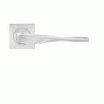 POIGNÉES DE PORTE SUR ROSACES CARRÉES ER 88Q NEVADA - INOX SATINÉ -BEC DE CANE KARCHER DESIGN