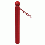 POTELET PROVINCE Ø114 MM CHAINES 1 ANNEAU BOULE ROUGE 3004 - PROCITY