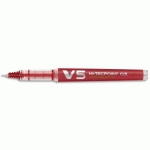 STYLO ROLLER RECHARGEABLE ROUGE PILOT HI-TECPOINT V5 BEGREEN - 0,5 MM - POINTE TUBULAIRE