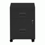 CAISSON MOBILE MÉTAL 2 TIROIRS BUDGET ANTHRACITE