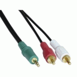 CORDON STÉREO JACK 3.5 MM VERS 2 X RCA PC99 - 5 M