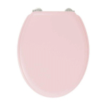 GELCO - DESIGN ABATTANT WC DOLCE - CHARNIERES INOX - BOIS MOULÉ - ROSE CRYSTAL