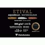 ETIVAL NOIR BLOC COLLÉ 1 CÔTÉ 15F 10X15CM 300G DOUBLE GRAIN - NOIR - LOT DE 4