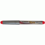 LOT DE 6 - STYLO PLUME V-PEN SILVER, ROUGE