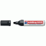 MARQUEUR EDDING 500 PERMANENT- CORPS ALUMINIUM- POINTE BISEAUTEE - COLORIS NOIR
