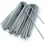 PIQUET DE FIXATION EN TISSU DE PAILLIS, 50 PIQUETS DE JARDIN EN FORME DE U, POUR BÂCHE À MAUVAISES HERBES, PIQUETS DE CAMPING, CLÔTURE DE JARDIN, 150