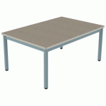 TABLE CARÉLIE 120X80 T2 STR POLY. ÉRABLE GOTLAND BEIGE/LAGON - MOBIDECOR