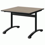 TABLE MALIBU 80X80 T3 DL STR ANTIB CHÊNE 1146/NOIR NOIR 9005