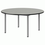 TABLE MALIBU Ø120 T3 4P STRA ISOSON GRIS 1400/NOIR GRIS 9006
