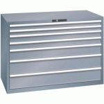 ARMOIRE GRIS 1431X725X1000 AVEC 7 TIROIRS 75KG _ 78.856.050 - LISTA