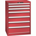 ARMOIRE ROUGE 717X572X1000 AVEC 7 TIR. 75KG _ 78.584.070 - LISTA