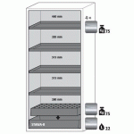 ARMOIRE SÉCURITÉ S-PHOENIX-90 S90.196.090.FWAS BLANC - ASECOS