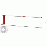 BARRIÈRE MANUELLE BÉQUILLE OSCILLANTE DOUBLE SERRURE-6000 MM - SCHAKE