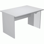 BUREAU DROIT PIEDS PANNEAUX FAST - 120 CM - GRIS - GRIS