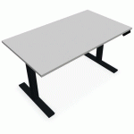 BUREAU MOTORISÉ L140XP80 CM ÉP.25 MM BLANC/NOIR - EOL