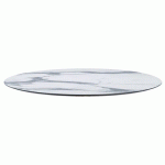 PLATEAUX TABLE Ø60 CM STRAT ÉP. 12 MM - EFFET MARBRE - S-CAB