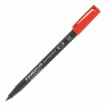 LOT DE 2 - STYLO FEUTRE STAEDTLER LUMOCOLOR 317 M PERMANENT POINTE 1 MM - ÉCRITURE MOYENNE ROUGE