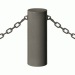 BORNE BARCELONE Ø 22 CM 2 ANNEAUX - ZINC GRIS PROCITY - PROCITY