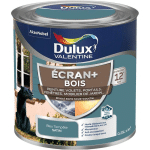 DULUX VALENTINE - ECRAN+ BOIS - PEINTURE SATINÉE POUR BOIS EXTÉRIEUR - VOLETS, PORTES, FENÊTRES, PORTAILS - BLEU TEMPÊTE 0,25 L BLEU TEMPÊTE