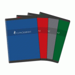 LOT DE 5 - CAHIER SPIRALE CONQUÉRANT 17 X 22 CM GRANDS CARREAUX 100 PAGES
