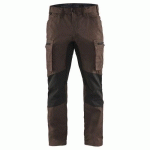 PANTALON DE TRAVAIL SERVICES STRETCH MARRON/NOIR TAILLE 48C - BLAKLADER