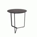 TABLE BASSE RONDE MADRID Ø 46 CM - NOIR