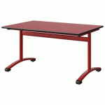 TABLE MALIBU 120X80 T4 DL ST ANTIB ROUG U321/NOIR ROUGE 3020