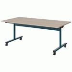 TABLE MALIBU RAB. 160X80 T4 DL STRA ABS ACACIA/BLEU 5025