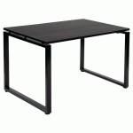TABLE OFFICE PRO PIED CARRE 120 X 80 CM ZONZA NOIR PIED NOIR