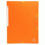 CHEMISES À ÉLASTIQUES CARTE LUSTRÉE 3 RABATS MONOBLOC - ORANGE - LOT DE 50