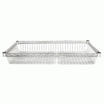 LOT DE 2 PANIERS CHROMÉS 915 X 460 MM POUR RAYONNAGE VOGUE