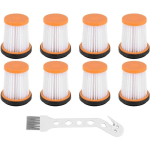 TLILY - PAQUET DE 8 FILTRES POUR ASPIRATEUR EN TISSU DE RECHANGE POUR ASPIRATEUR À MAIN SANS FIL ION W1 S87 WV200, WV201, WV205, WV220.