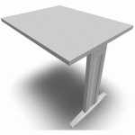 RETOUR SUSPENDU DROITE 80X60 CM PIED I BLANC/BLANC - EOL