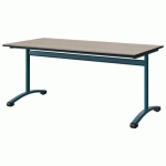 TABLE MALIBU 160X80 T5 DL STRA ACACIA/NOIR BLEU 5025
