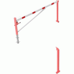 BARRIÈRE PIVOTANTE À BÉTONNER AVEC SERRURE -3000MM - SCHAKE