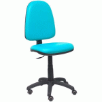CHAISE AYNA EN SIMILICUIR - ROUE PARQUET - TURQUOISE - PIQUERAS Y CRESPO