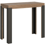 CONSOLE EXTENSIBLE 90X40/196 CM EVERYDAY SMALL CHÊNE NATURE STRUCTURE ANTHRACITE