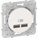 DOUBLE CHARGEUR USB 2.1 A - BLANC - ODACE - SCHNEIDER ELECTRIC