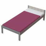 LIT NOVA PMR TÊTE PANNEAU BOIS 80 X 190 SOMMIER AGGLO CHÊNE/TAUPE - MANUTAN COLLECTIVITÉS