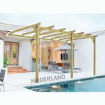 PERGOLA ADOSSÉE EN BOIS OVIEDO 6X3 M MADERLAND