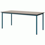 TABLE MALIBU 180X80 T6 4P STRA ACACIA/NOIR BLEU 5025 - MANUTAN EXPERT