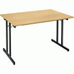 TABLE PLIANTE MULTIUSAGE 120 X 70 CM HÊTRE PIED NOIR