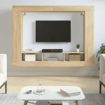 MEUBLE TV CHÊNE SONOMA 152X22X113 CM BOIS D'INGÉNIERIE