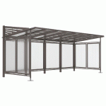 ABRI VÉLOS CONVIVIALE INITIAL/COMPLÉMENTAIRE AVEC BARDAGES - GRIS PROCITY - MANUTAN COLLECTIVITÉS