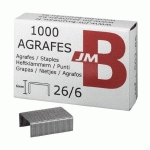 AGRAFE BRUNEAU 26/6 GALVANISÉE - BOÎTE DE 1000