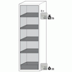 ARMOIRE SÉCURITÉ S-CLASSIC-90 S90.196.060.WDAS JAUNE