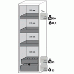 ARMOIRE SÉCURITÉ S-PHOENIX-90 S90.196.060.FDASR GRIS CLAIR - ASECOS